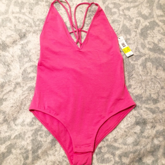 Sam Edelman Other - NWT Sam Edelman Pink Plunge Bodysuit